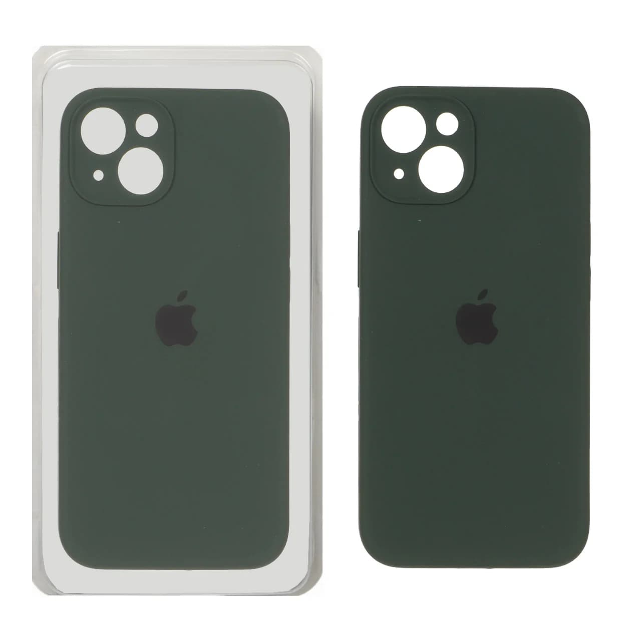 قاب سیلیکونی پاک کنی اورجینال ++A مدل Apple iPhone 13 / iPhone 14 – سبز تیره (پک دار)