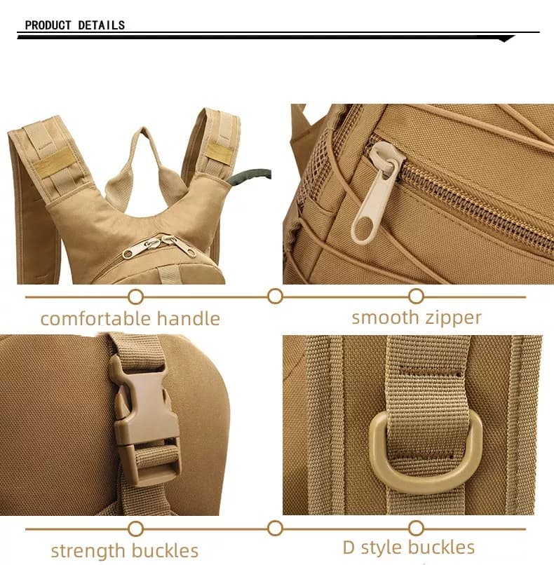 کوله پشتی تاکتیکال کمل بک دار 15 لیتری Tactical Hydration Backpack Assault Outdoor Hiking Hunting Bag Cycling Camping Water Bag — تصویر ۸