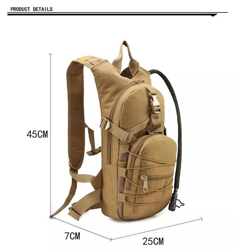 کوله پشتی تاکتیکال کمل بک دار 15 لیتری Tactical Hydration Backpack Assault Outdoor Hiking Hunting Bag Cycling Camping Water Bag — تصویر ۴