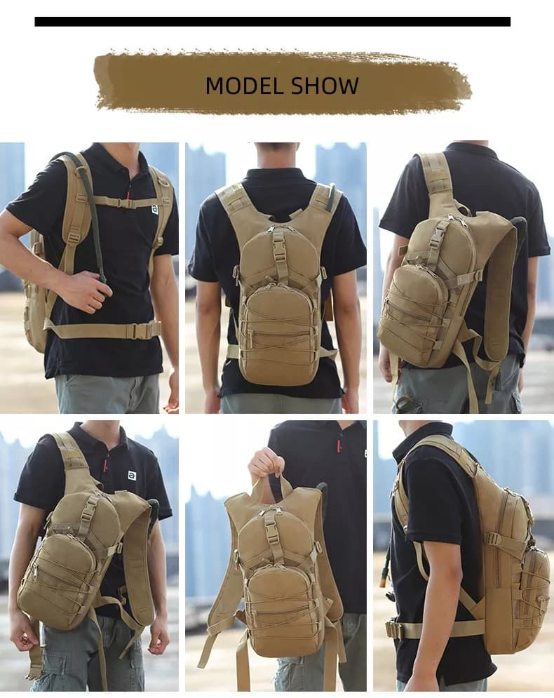 کوله پشتی تاکتیکال کمل بک دار 15 لیتری Tactical Hydration Backpack Assault Outdoor Hiking Hunting Bag Cycling Camping Water Bag — تصویر ۲