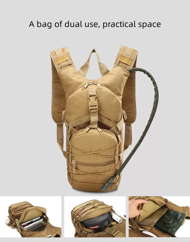 کوله پشتی تاکتیکال کمل بک دار 15 لیتری Tactical Hydration Backpack Assault Outdoor Hiking Hunting Bag Cycling Camping Water Bag — تصویر ۵