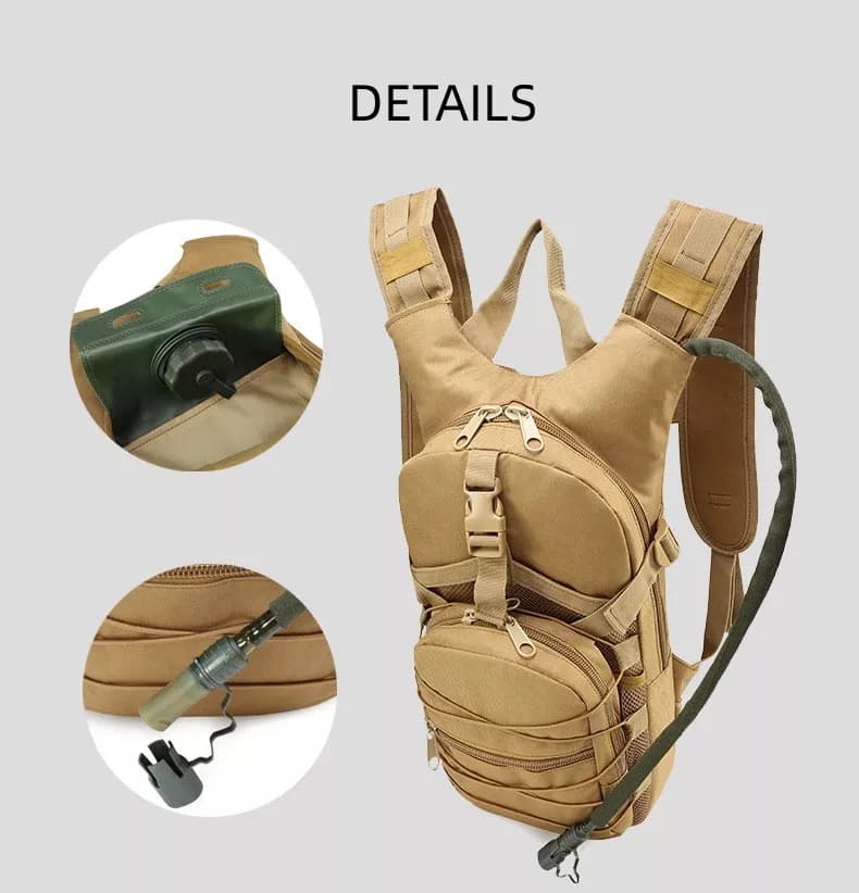 کوله پشتی تاکتیکال کمل بک دار 15 لیتری Tactical Hydration Backpack Assault Outdoor Hiking Hunting Bag Cycling Camping Water Bag — تصویر ۶