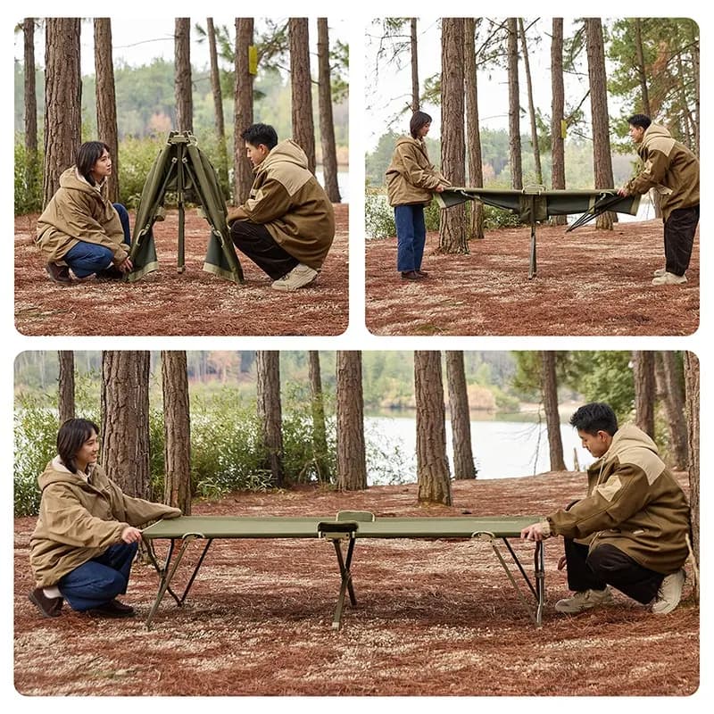 تخت کمپینگ تاشو نیچرهایک Naturehike Outdoor Folding Camp Bed XJC14 – Reed Green — تصویر ۵