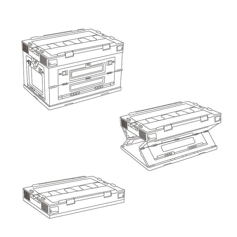 باکس – جعبه ۸۰ لیتری تاشو ذخیره سازی تجهیزات کمپینگ نچرهایک Naturehike Folding Stackable Storage Box — تصویر ۸
