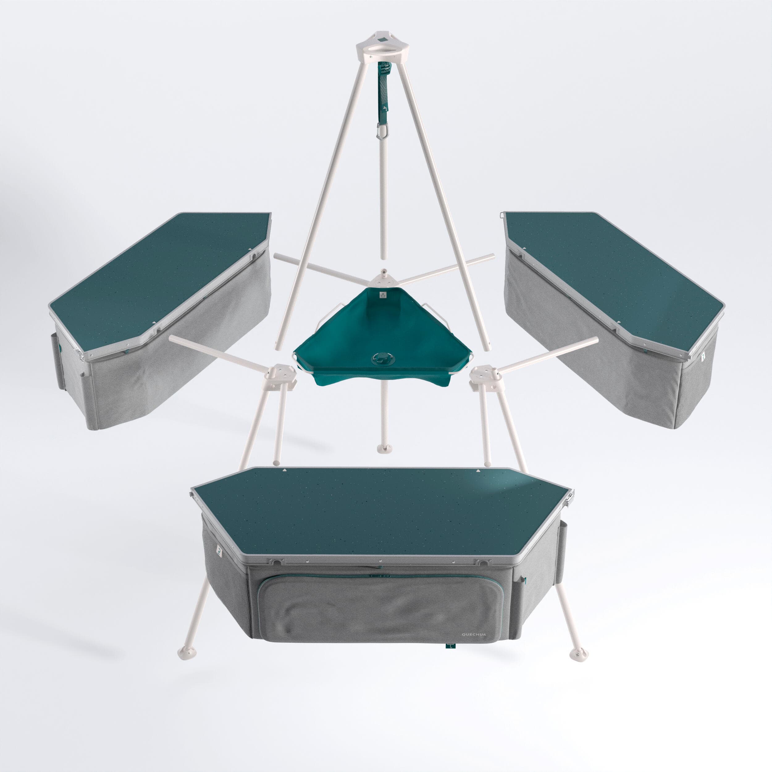 میز آشپزخانه کمپینگ کچوا (پیش خرید) Quechua Folding Camping Kitchen Unit – Tepee — تصویر ۵
