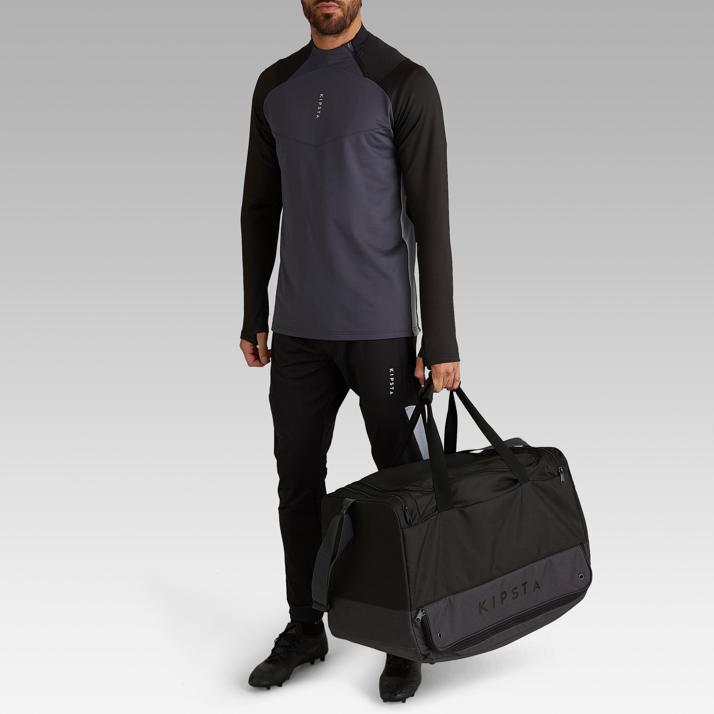 کیف ورزشی کیپستا – دکتلون (پیش خرید) Kipsta Sports Bag – 75L – Black – Hardcase — تصویر ۵