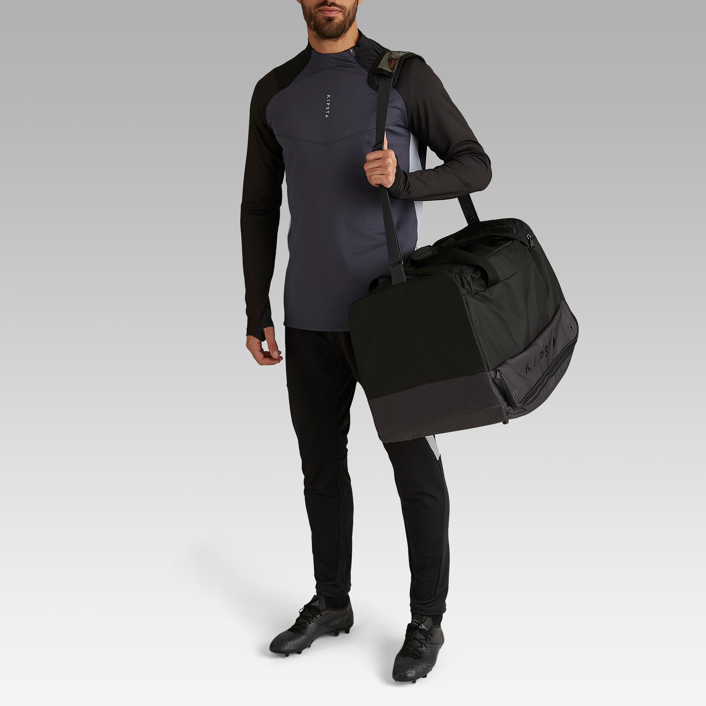 کیف ورزشی کیپستا – دکتلون (پیش خرید) Kipsta Sports Bag – 75L – Black – Hardcase — تصویر ۲