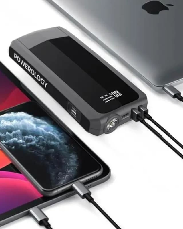 جامپ استارتر 16000 میلی آمپر پاورولوژی Powerology 16000mAh 12V Jump Starter PPBCHA29 — تصویر ۸
