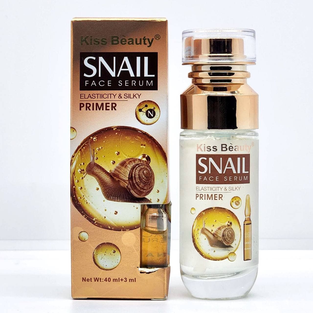سرم پرایمر صورت حلزونی SNAIL کیس بیوتی Kiss Beauty — تصویر ۲