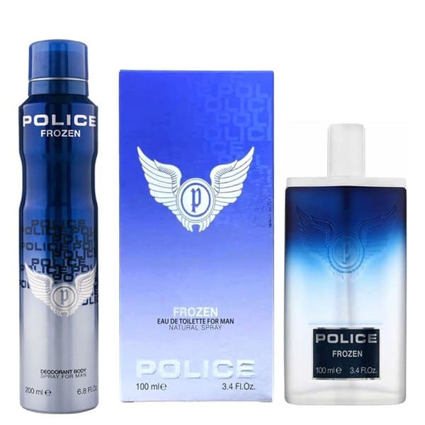 ست ادو توالت مردانه فروزن پلیس ۱۰۰+۲۰۰ میلی لیتر | POLICE SET FROZEN EDT M 100+200ml — تصویر ۲