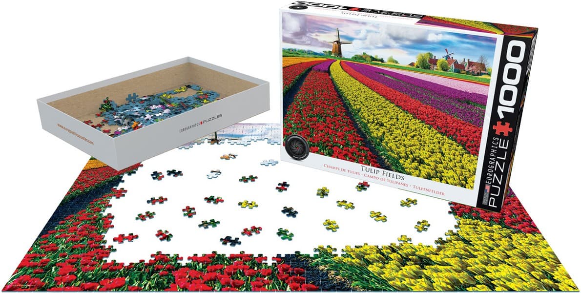 پازل 1000 تکه tulip fields یوروگرافیک — تصویر ۳