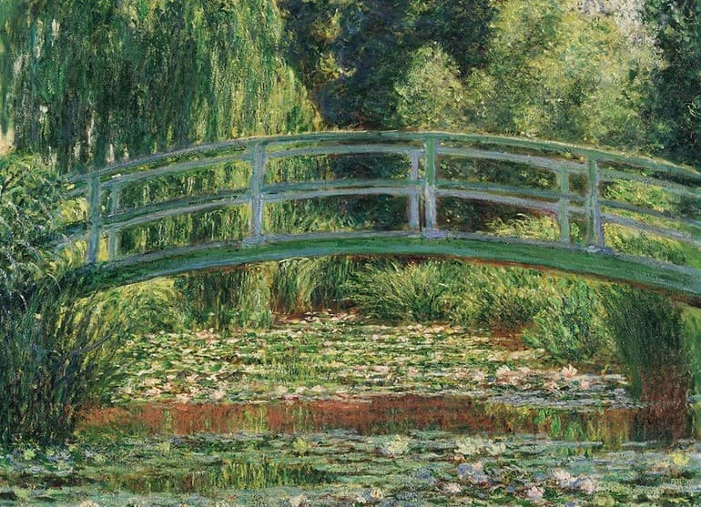 پازل 1000 تکه the japanese footbridge – claude monet یوروگرافیک — تصویر ۲