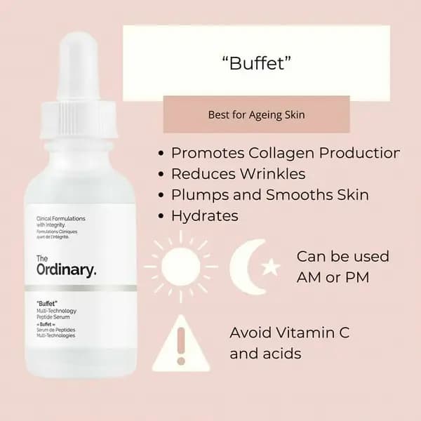 سرم ضد چروک و جوانساز پوست Buffet اوردینری 30ml — تصویر ۳