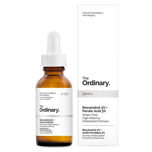 سرم ضد چروک آنتی اکسیدان رسوراترول ۳% و اسید فرولیک ۳% اوردینری 30ml — تصویر ۳