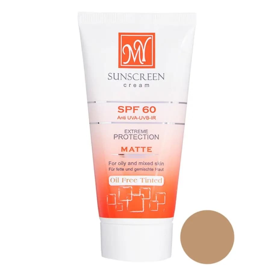 کرم ضد آفتاب رنگی پوست های چرب و مختلط SPF60 مای 50ml