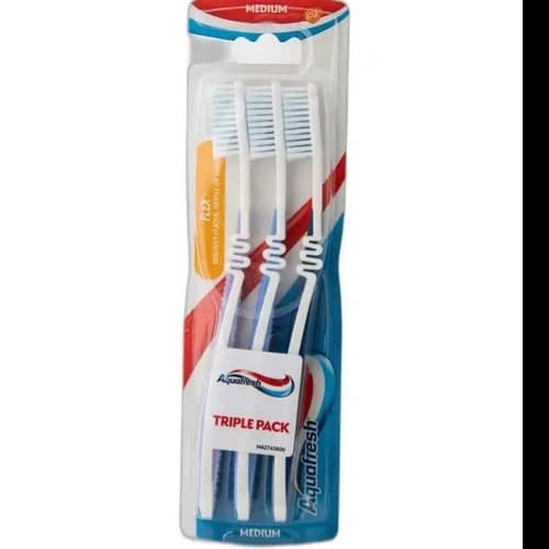 مسواک آکوا فرش Aqua Fresh مدل Flex با برس متوسط بسته 3 عددی