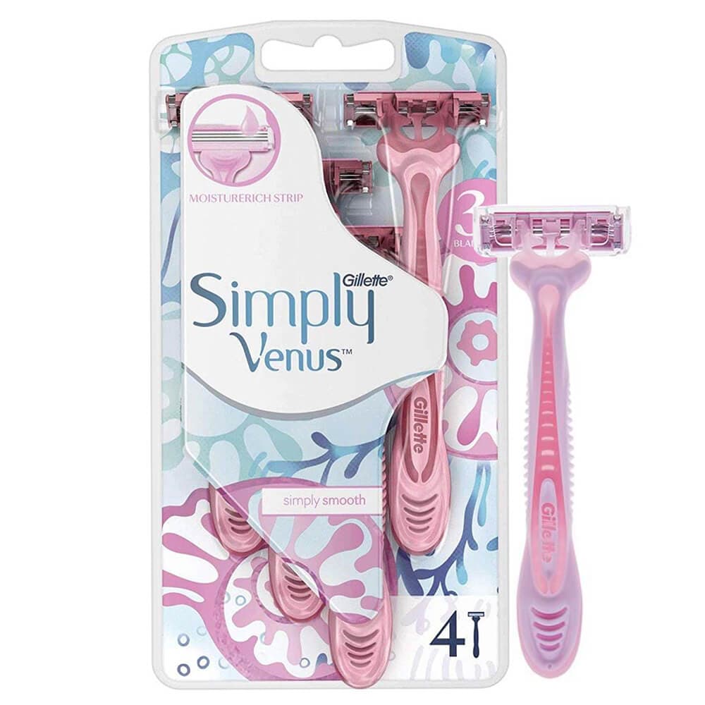 خود تراش ژیلت مدل Simply Venus 3 بسته 4 عددی