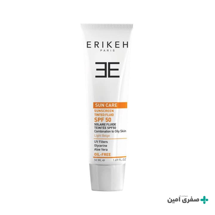کرم ضد آفتاب بژ روشن SPF50 پوست چرب اریکه
