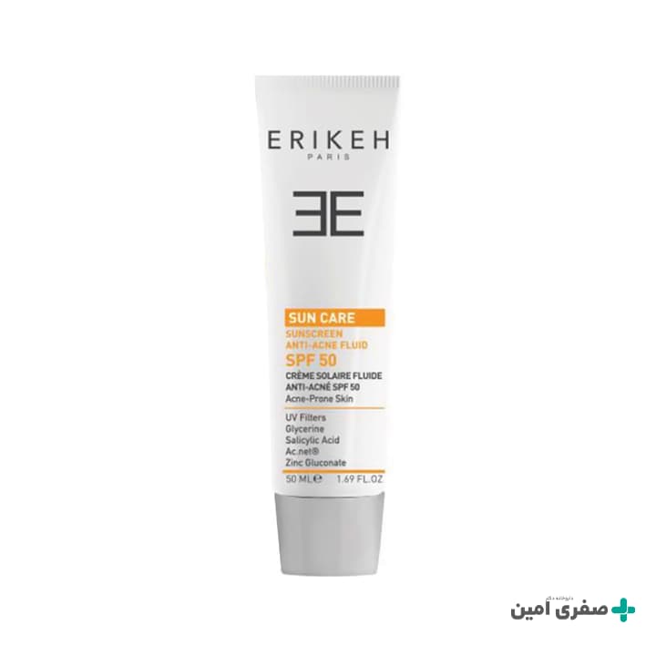 کرم ضد آفتاب بدون رنگ SPF50 ضد جوش اریکه