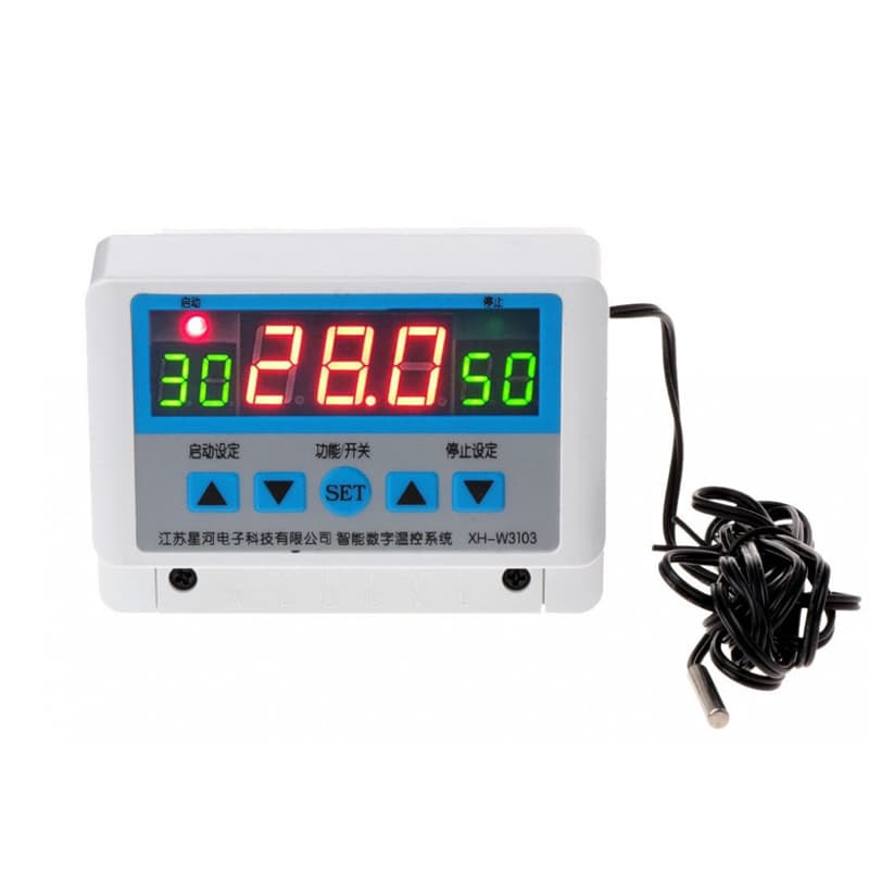 ترموستات دیجیتال و تایمر 12VDC مدل XH-W3103