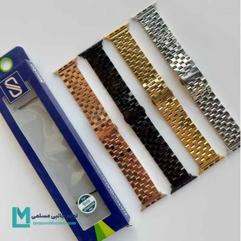 بند اپل واچ رولکسی 5بید براق کد W1018 | لوازم جانبی مسلمی — تصویر ۴