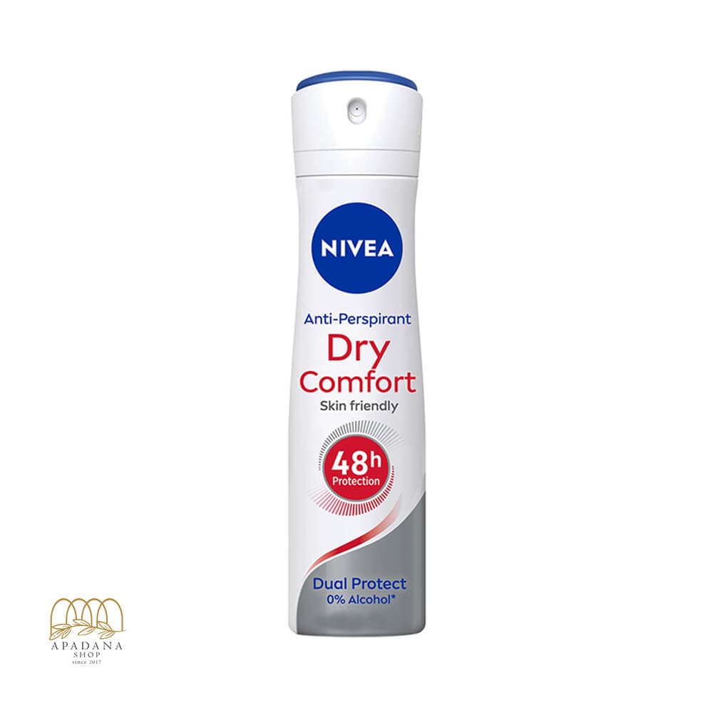 اسپری ضد تعریق زنانه Dry Comfort پودری نیوآ حجم 150 میل