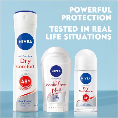 اسپری ضد تعریق زنانه Dry Comfort پودری نیوآ حجم 150 میل — تصویر ۴