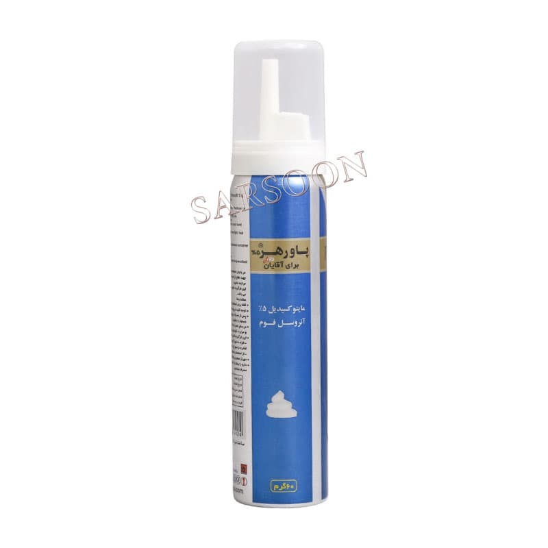 ماینوکسیدیل 5 درصد پاورهر دلتا دارو مخصوص آقایان 60 گرم Deltadarou Power Hair 5% Minoxidil Foam For Men 60 g