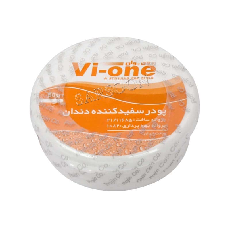 پودر سفید کننده دندان پرتقال وی وان ۵۰ گرم Vi-One Whitening Toothpowder Orange 50 g