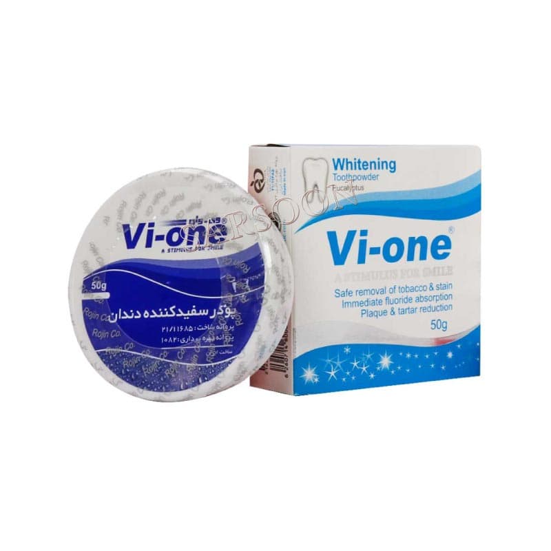پودر سفید کننده دندان اکالیپتوس وی وان ۵۰ گرم Vi-One Whitening Toothpowder Eucalyptus 50 g — تصویر ۲