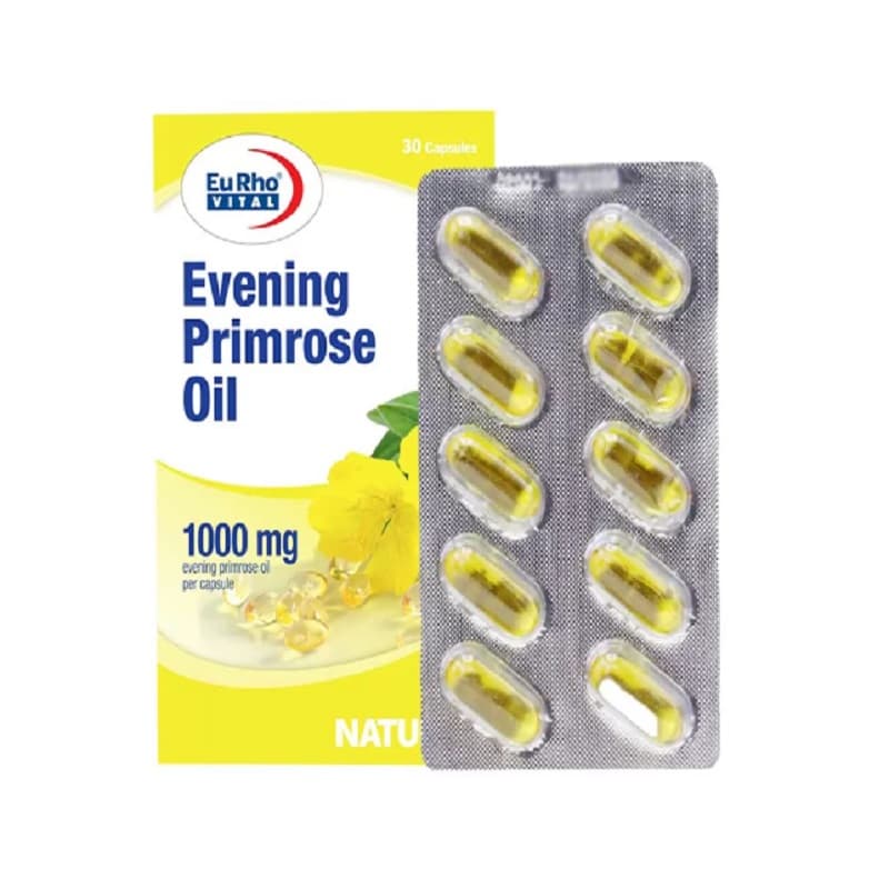 ایوینینگ پرایم رز اویل 1000 میلی گرم یوروویتال Eurho Vital Evening Primrose Oil 1000 mg