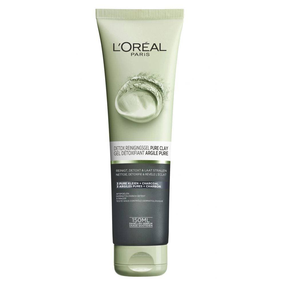 ژل شستشوی خاک رس سم زدا و روشن کننده پوست صورت لورال پاریس مدل Pure Clay حجم 150 میل