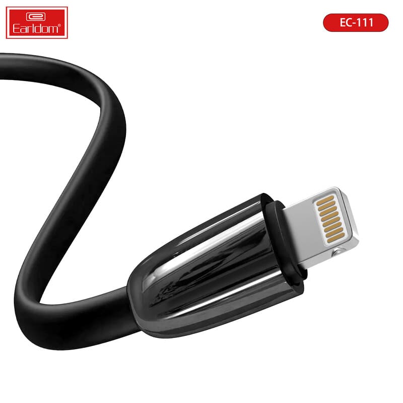 کابل آیفونی فست شارژ 2.4 آمپر ارلدام EC-111i طول 3 متر — تصویر ۴