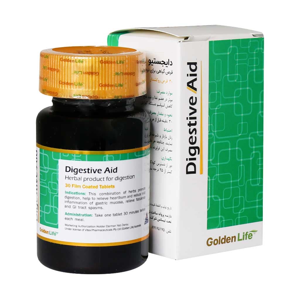 قرص دایجستیو اید گلدن لایف 30 عددی 30 TabsGolden Life Digestive Aid Tablets