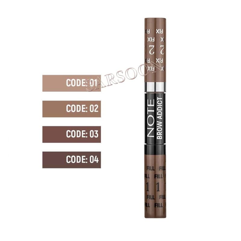 ژل حالت دهنده و پر کننده ابرو ادیکت نوت Note Brow Addict Gel — تصویر ۲