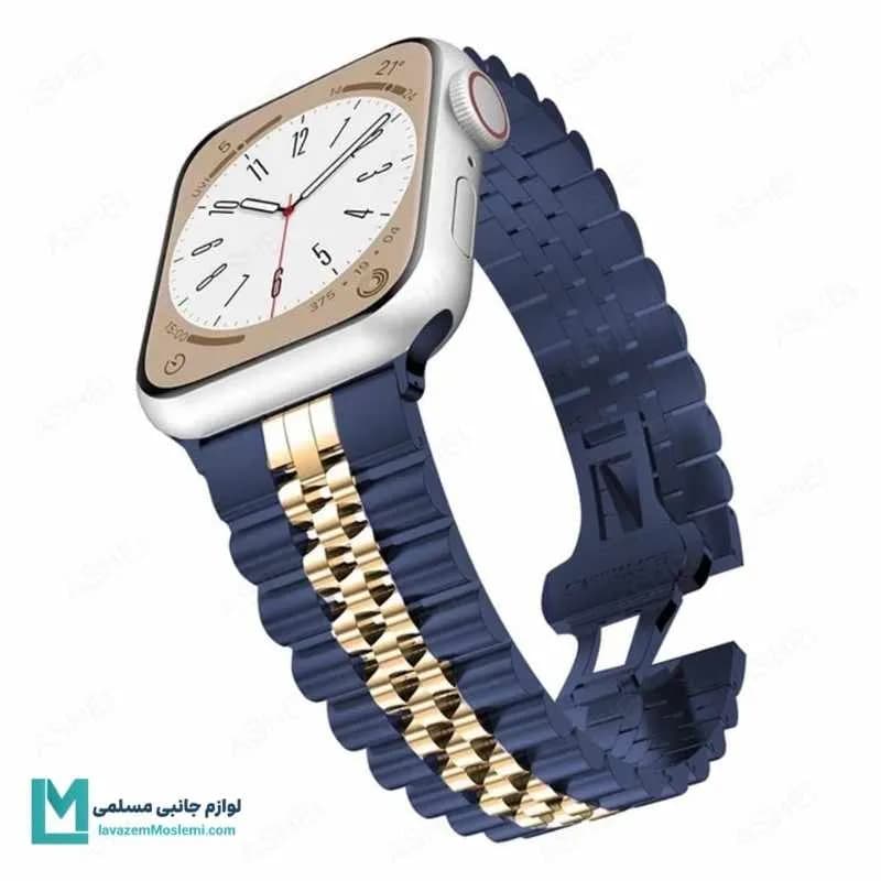بند اپل واچ رولکسی طرح لانگینس کد W1009 | رنگ خاص | لوازم جانبی مسلمی — تصویر ۴