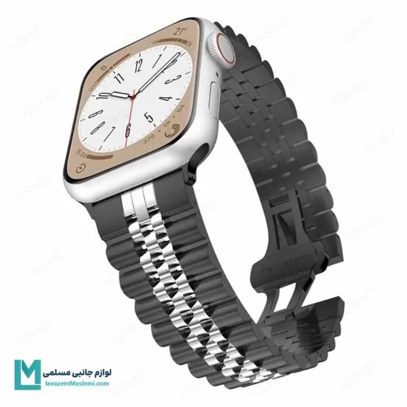 بند اپل واچ رولکسی طرح لانگینس کد W1009 | رنگ خاص | لوازم جانبی مسلمی