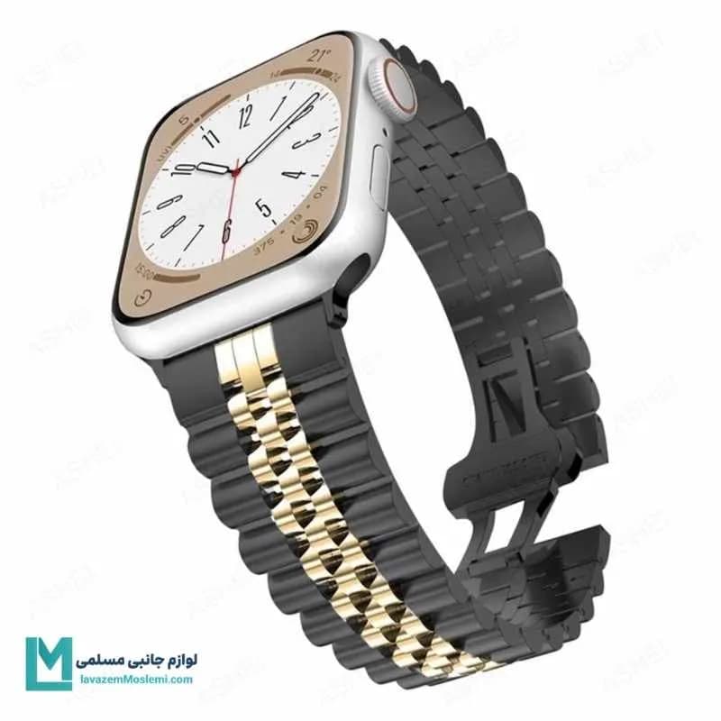 بند اپل واچ رولکسی طرح لانگینس کد W1009 | رنگ خاص | لوازم جانبی مسلمی — تصویر ۲
