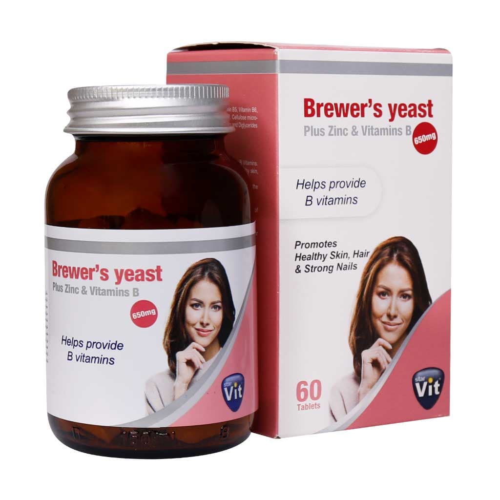 قرص مخمر آبجو استار ویت 60 عدد Starvit Brewers Yeast 60 Tablets