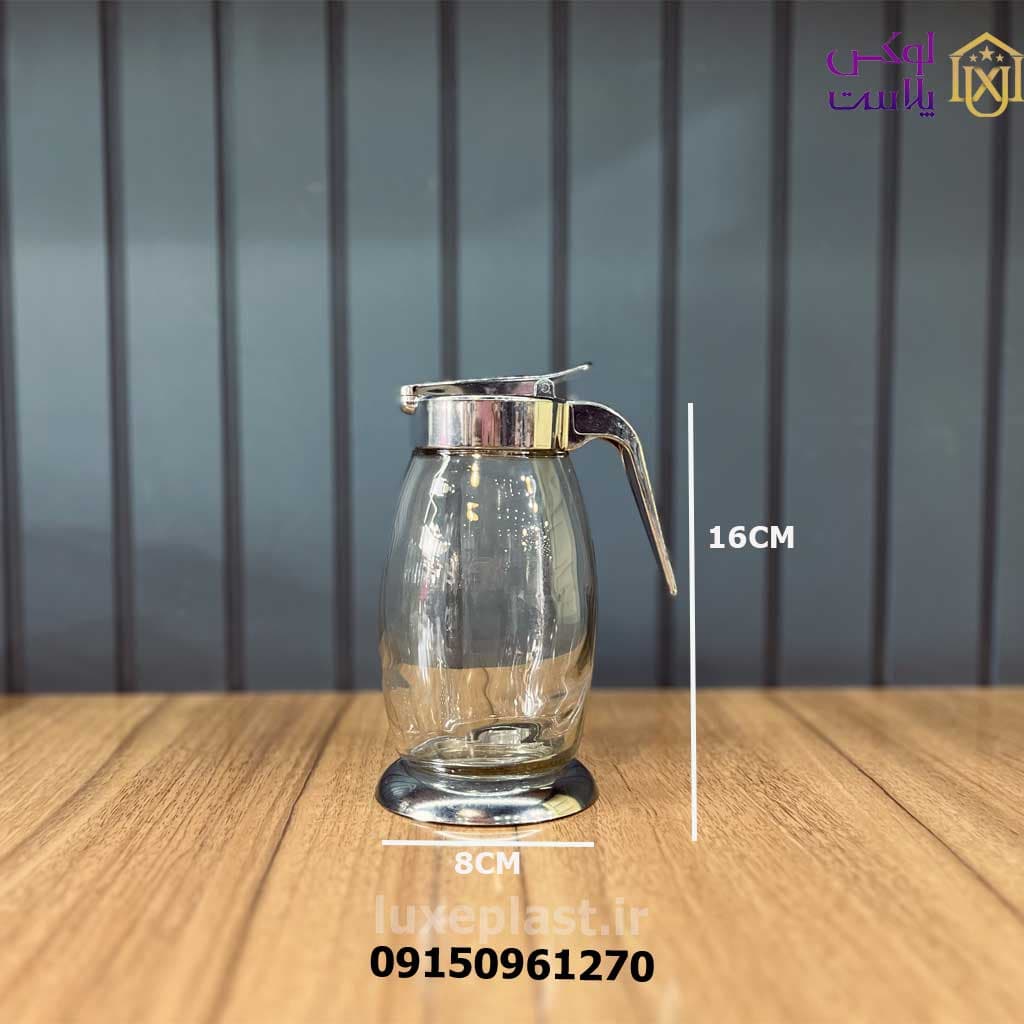 شکرپاش پایه دار خمره ای درب کروم الماس کاران 495 — تصویر ۲