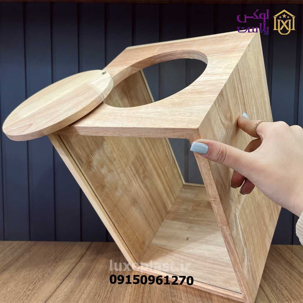 سطل برنج چوب شیشه کد 305 — تصویر ۴