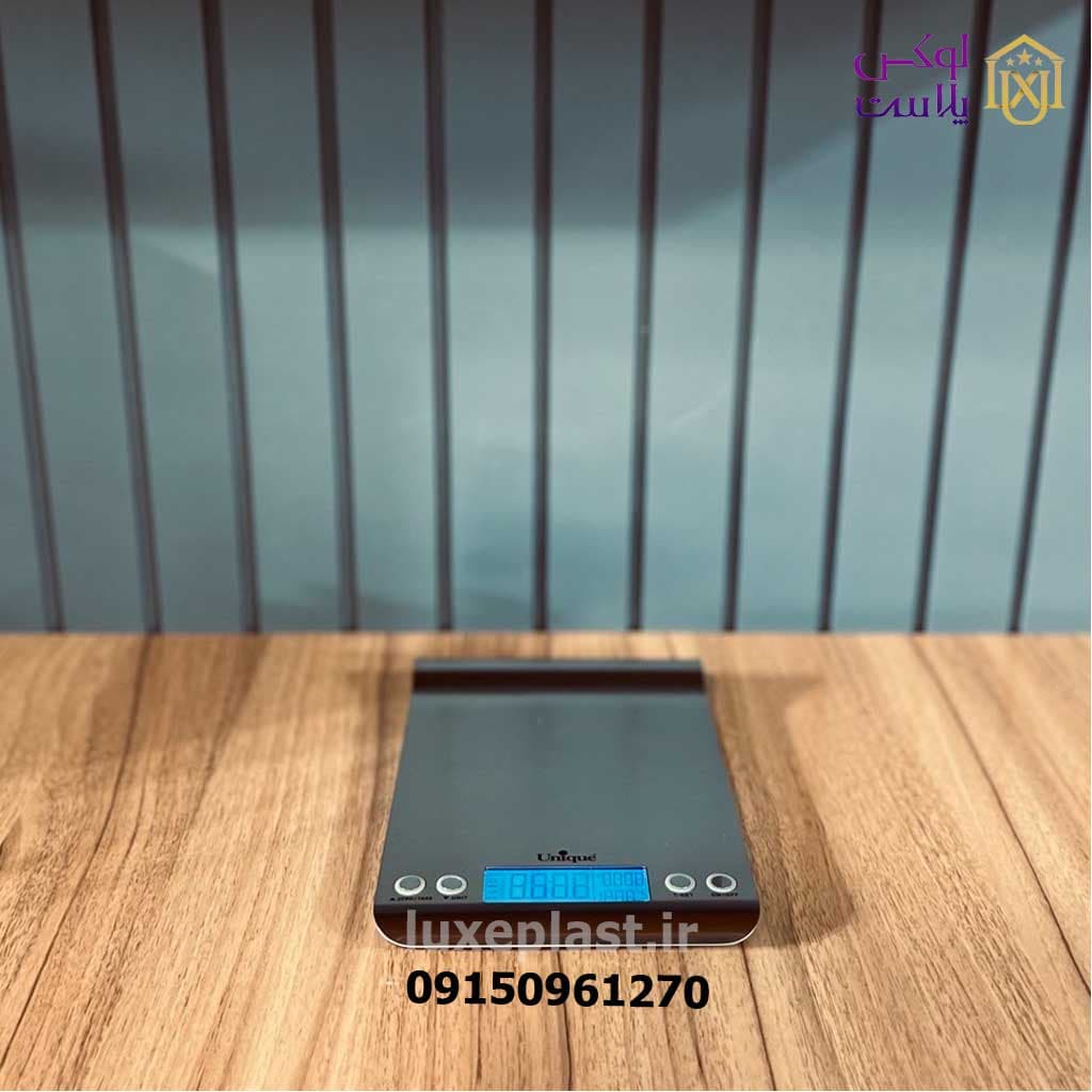 ترازوی آشپزخانه 5 کیلویی مستطیل استیل یونیک 6502 ( اصل ) — تصویر ۳