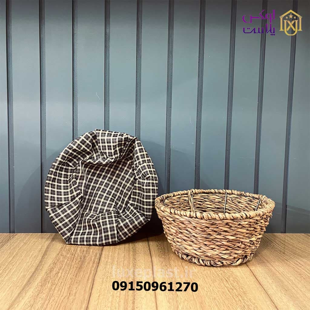 سبد گرد حصیری گیتا در 2 سایز کد 9714 — تصویر ۳