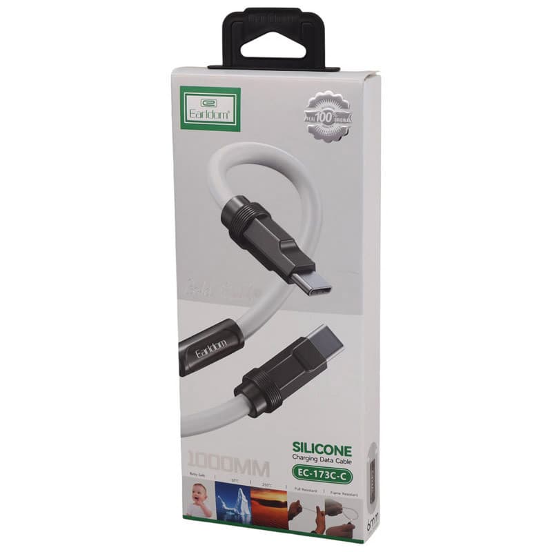 کابل دو سر تایپ سی فست شارژ 3 آمپر ارلدام EC-173C-C طول 1 متر — تصویر ۶