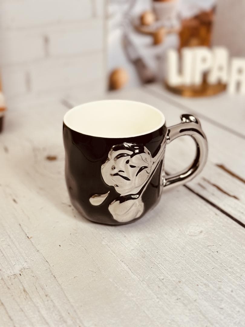ماگ گل برجسته سرامیکی کد 2718 — تصویر ۳