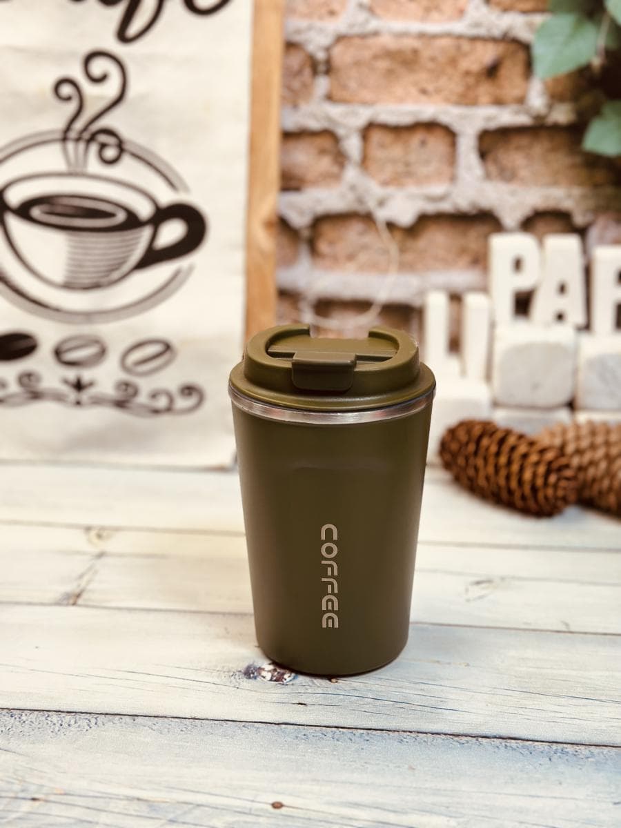 تراول ماگ بدنه پلاستیکی کافی coffee حجم 380 میل کد 1120 — تصویر ۳