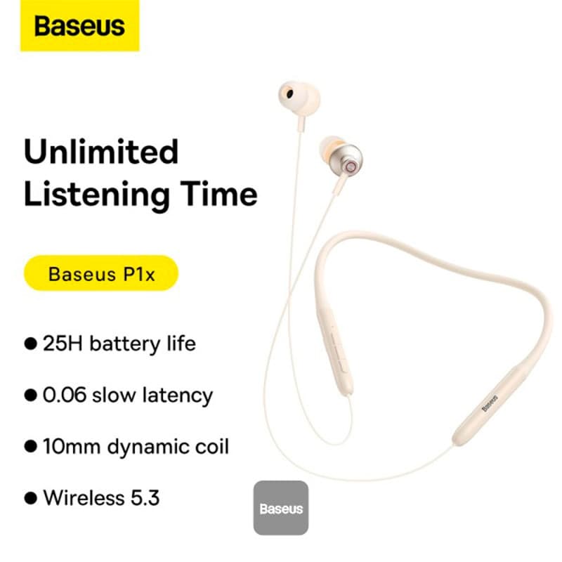 هندزفری بلوتوثی گردنی باسئوس Bowie P1x NGPB01000 — تصویر ۷