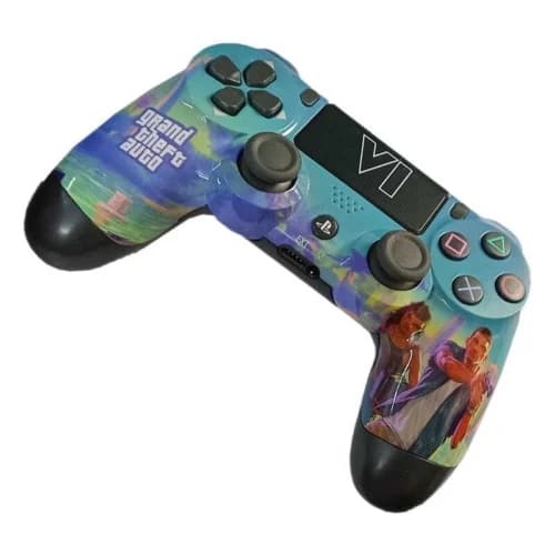 دسته بازی بی سیم SONY PlayStation 4 DualShock 4 High Copy طرح GTA VI کد 3 — تصویر ۷