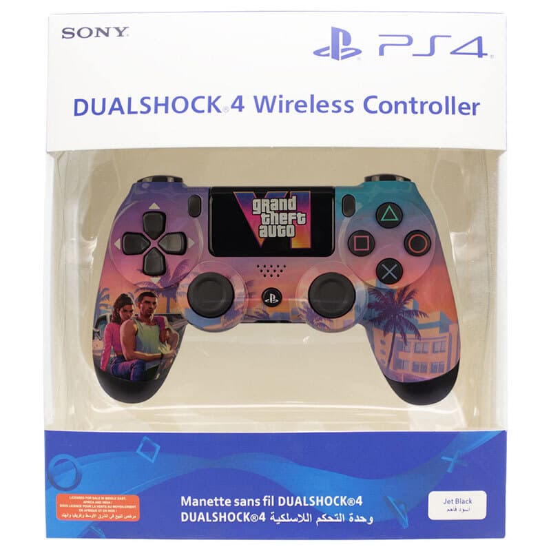 دسته بازی بی سیم SONY PlayStation 4 DualShock 4 High Copy طرح GTA VI کد 3 — تصویر ۲