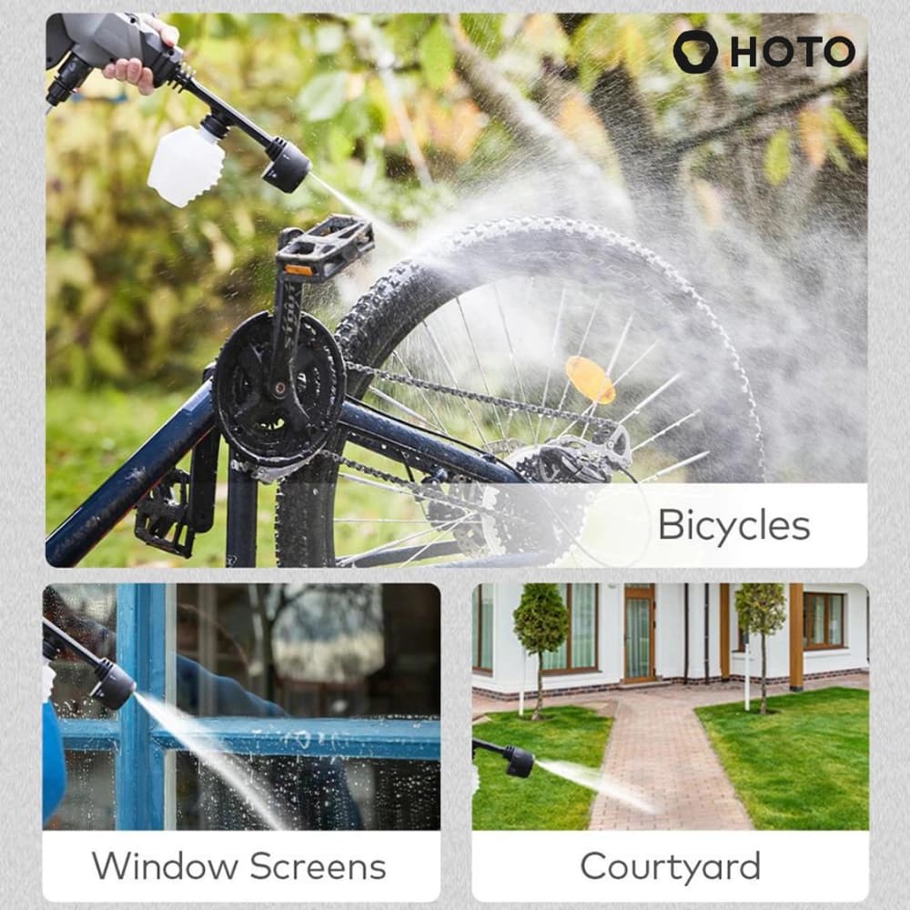 کارواش شيائومی مدل HOTO Cordless High Pressure Car Washer Gun 20V — تصویر ۷